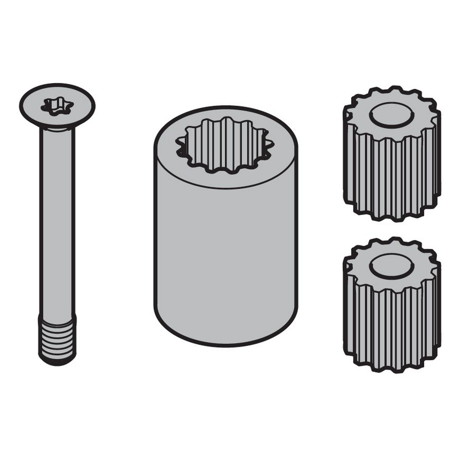 Hörmann Wellenverlängerung 30mm Silber (E2/C0) für Antriebe & Steuerungen BILD 1