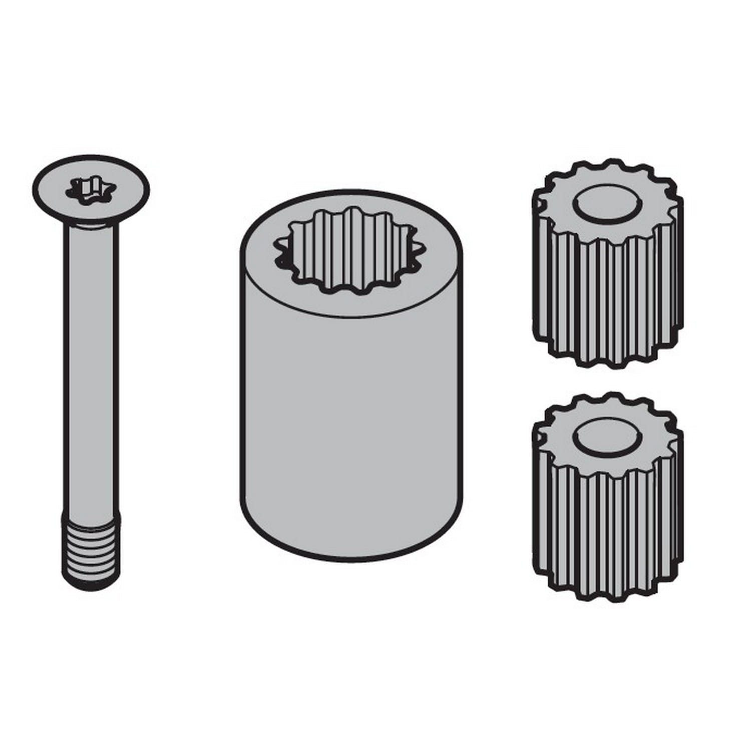 Hörmann Wellenverlängerung 30mm Silber (E2/C0) für Antriebe & Steuerungen