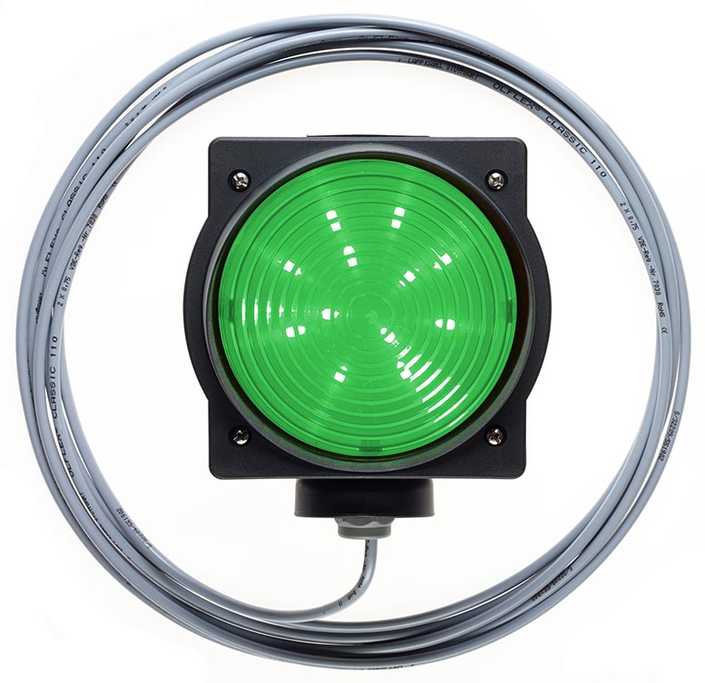 MARANTEC Ampel LED 24V grün, mit 11m Kabel, 1,7W, IP65 für Antriebe & Steuerung BILD 1