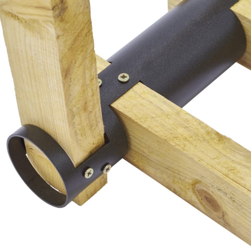 MOTTEZ Holzlager-Regalhalterungen 2er Set, schwarz für Kamin / MM061Q BILD 3